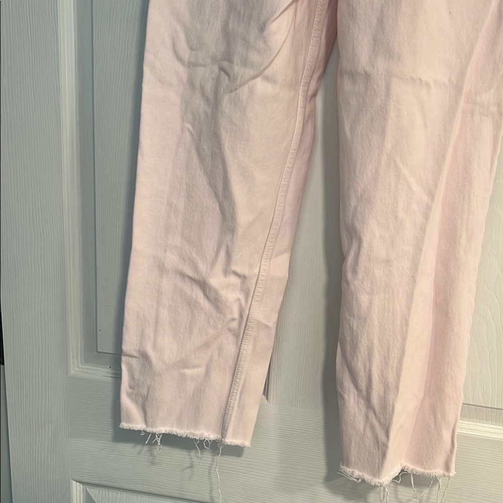 Zara Pink High Rise Jeans Soft Lightweight Denim - Picture 7 of 7